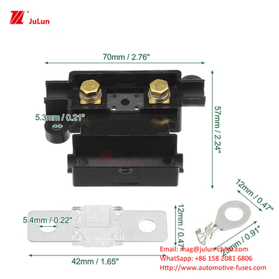 অটো ফিউজ নাইলন ফিউজ হোল্ডার 32V 30A-500A নামমাত্র ভোল্টেজ ANM উচ্চ ক্ষমতা ফিউজ বক্স আনুষাঙ্গিক
