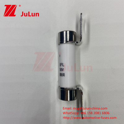 10A-50A 750VDC বোল্ট মাউন্ট সহ সিরামিক অটোমোটিভ ফিউজ সিরামিক Ev325 ফিউজ ব্রেকিং ক্যাপাসিটি EV325 20KA 50kA 15A 25A