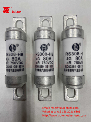 750VDC সিরামিক অটোমোটিভ ফিউজ RS308 HB 4G উচ্চ তাপমাত্রা 10A 20A 25A 30A 40A 50A 63A 80A 100A 750VDC ফিউজ