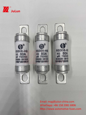 100A80A 750VDC এনার্জি স্টোরেজ 10A 25A 30A 50AEV ভোল্টেজ মাইক্রো ফিউজ স্মার্ট সুরক্ষা সহ বৈদ্যুতিক ট্র্যাকশন সিস্টেমের জন্য