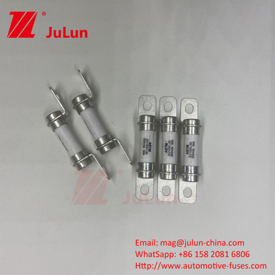 বৈদ্যুতিক গাড়ির ফিউজ 500VDC বোল্ট এম 6 বোল্ট 50A চমৎকার ডিসি ব্রেকিং ক্ষমতা ফিউজ