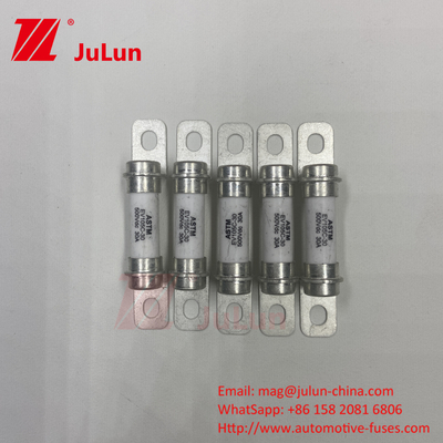 ব্যাটারি শক্তি সঞ্চয় 50A উচ্চ বিরতি 500VDC ফিউজ ডিসি সিরামিক টিউব উচ্চ বিরতি 30A নিরাপত্তা সুরক্ষা ফিউজ বৈদ্যুতিক যানবাহন