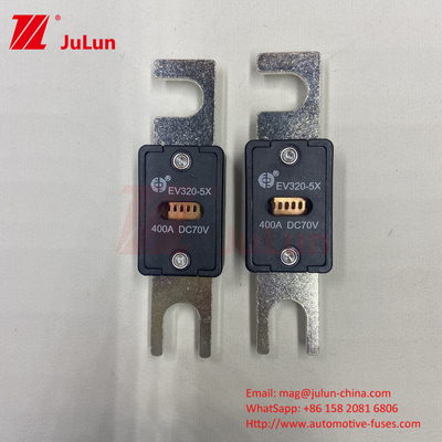 ইভি ইলেকট্রিক যানবাহন ফিউজ বক্সযুক্ত 70VDC নামমাত্র ভোল্টেজ M6 বোল্ট টাইপ 250A EV320-5C
