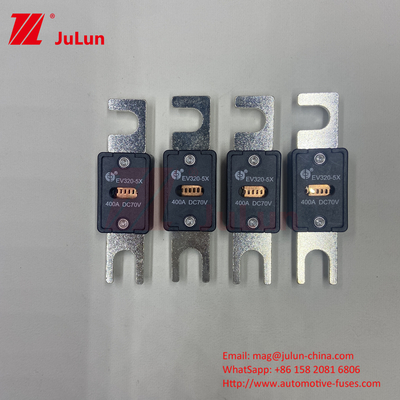 EV320-5X-80A 70VDC অটোমোবাইল অ্যাপ্লিকেশনের জন্য কালো সিরামিক বৈদ্যুতিক যানবাহন ফিউজ