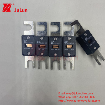 EV320-5C-225A-N 70VDC কাস্টম লোগো অটোমোটিভ ব্লেড ফিউজস স্ক্রু প্লাগ ইন এম 6 এম 8 কপার 80A-500A