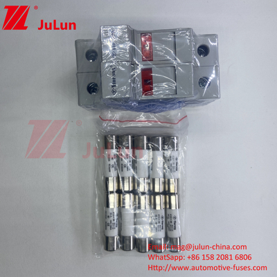 10x38mm 32A সিলভার এলিমেন্ট সোলার ফিউজ ফোটভোলটাইক RT18-32X 10*38mm সিলিন্ডারিকাল ফিউজ হোল্ডার 32A 690V নিম্ন সঙ্গে