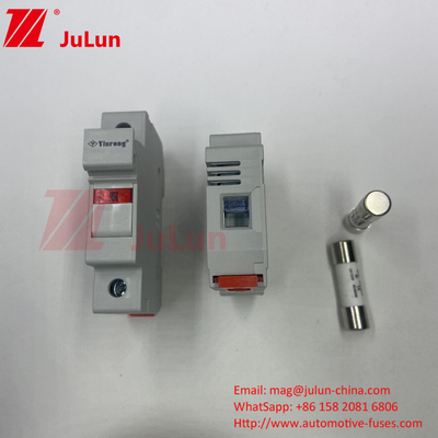 1000VDC 32A সোলার ফিউজ হোল্ডার ফিউজ সহ PV ইনভার্টারগুলির জন্য RT18-32 15A 20A 32A ফিউজ হোল্ডার LED সূচক সহ সোলার পি এর জন্য