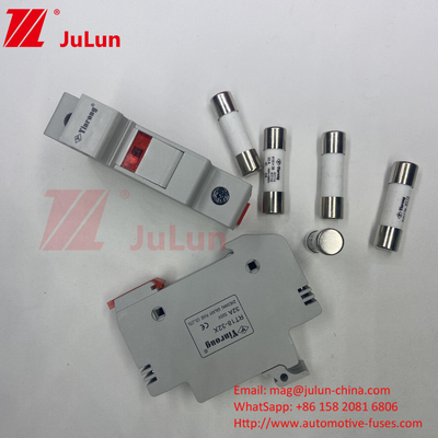 10x38 মিমি সিরামিক সৌর PV ফিউজ ফোটভোলটাইক মডিউল সুরক্ষার জন্য