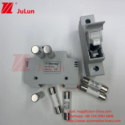 সিলভার এলিমেন্ট সোলার পিভি ফিউজ IEC60269.6 স্ট্যান্ডার্ড ডিন গাইড ফিউজ হোল্ডার জন্য