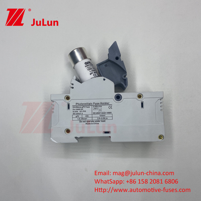 সৌর PV ফিউজ ফোটভোলটাইক ফিউজ হোল্ডার 30 Amp Rt18-32 10x38 ফিউজ বেস থার্মাল ফিউজ 16a 220v 10*85mm