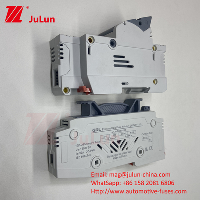 ফিউজ হোল্ডার 30A 63A 500V 10x38 RT18-32 সিলিন্ড্রিকাল ফিউজ হোল্ডার 10A 1000DC সৌর PV ফিউজ ফোটোভোলটাইক সুরক্ষার জন্য