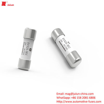 EV325-3EC 750V 20KA বৈদ্যুতিক গাড়ির ফিউজ 10A-50A বর্তমান ফ্ল্যাট হেড টিউবুলার ফিউজ