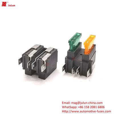 32V নামমাত্র ভোল্টেজ তামা যোগাযোগ স্বয়ংক্রিয় রিসেট সার্কিট ব্রেকার 30A-500A গাড়ী ফিউজ ধারক নাইলন প্লাস্টিক