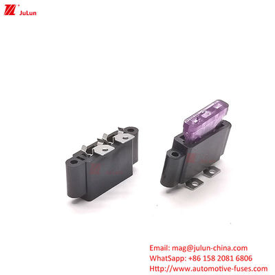 32V নামমাত্র ভোল্টেজ তামা যোগাযোগ স্বয়ংক্রিয় রিসেট সার্কিট ব্রেকার 30A-500A গাড়ী ফিউজ ধারক নাইলন প্লাস্টিক
