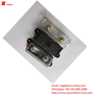 32V DIN ট্র্যাক ফিউজ হোল্ডার 30A-500A EU UL স্ট্যান্ডার্ড কপার যোগাযোগ প্লাস্টিকের হাউজিং বোল্ট ফিউজ হোল্ডার
