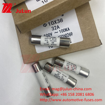 PV 10A ফিউজ সিরামিক ফিউজ প্যানেল মাউন্ট Pv স্ট্রিং ফিউজ 10 * 38mm