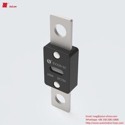 70VDC 150-550A বোল্ট স্ক্রু ব্রেকিং ক্ষমতা বৈদ্যুতিক গাড়ির ফিউজ EV320-5C