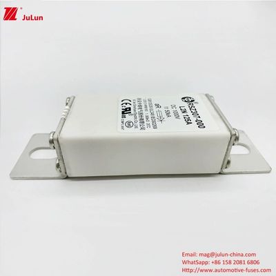 DC1000V মিডিয়াম ফিউজিং ইলেকট্রিক যানবাহন ফিউজ 25KA ব্রেকিং ক্ষমতা সহ