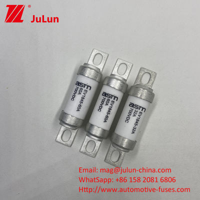 ডিসি ইলেকট্রিক কার চার্জিংয়ের জন্য 80A 700VDC M6 10kA ব্রেকিং ক্যাপাসিটি ফিউজ