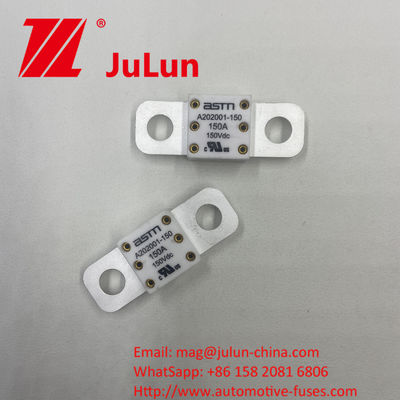 ASTM A202001 100A 150VDC কার চার্জারের শর্ট সার্কিট সুরক্ষার জন্য সিরামিক অটোমোবাইল ফিউজ এবং অন্যান্য বিশেষ উল্লেখ