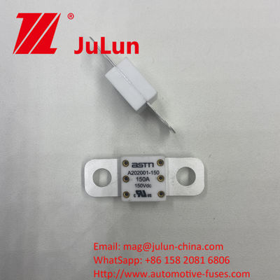 ASTM A202001-150A 150VDC নামমাত্র ভোল্টেজ অ্যাপ্লিকেশনের জন্য প্রয়োজনীয় সিরামিক কার ফিউজ