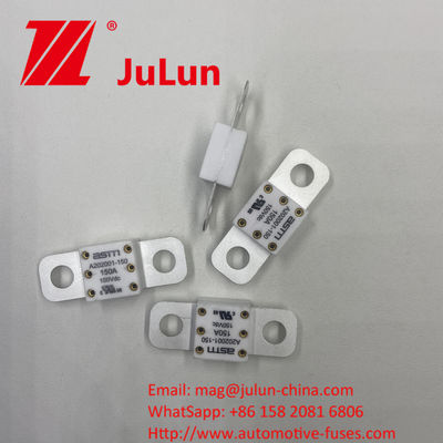 A202001-300A 150VDC সিরামিক অটোমোটিভ ফিউজ বৈদ্যুতিক বর্তমান 100A 150A 200A 250A 300A 350A 400A 500A এবং গর্ত দূরত্ব 39mm সঙ্গে