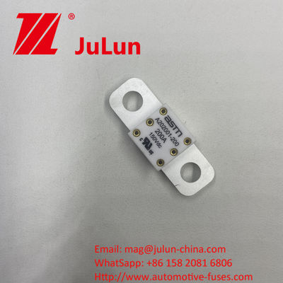 ছোট আকারের সিরামিক অটোমোটিভ ফিউজ A202001-400A 125DC উচ্চ বর্তমান রেটিং এবং শর্ট সার্কিট সুরক্ষার জন্য স্ক্রু বোল্ট মাউন্ট পদ্ধতি সহ