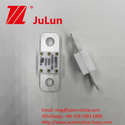 ASTM A202001-100A 150VDC ছোট আকারের সিরামিক অটোমোটিভ ফিউজগুলি M8 উচ্চ বর্তমানের নামমাত্র শর্ট সার্কিট সুরক্ষার জন্য 11-13N·m সংকীর্ণ টর্ক প্রস্তাবিত