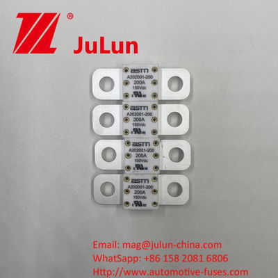 150VDC নামমাত্র ভোল্টেজ সিরামিক A202001-500A অটোমোটিভ ফিউজগুলি 39 মিমি হোল দূরত্বের সাথে তামা সিলভার কোয়ার্টজ বালি এবং সোনার তৈরি
