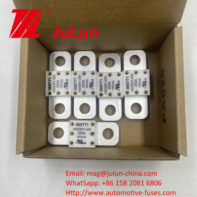 250A 150VDC A202001 এএসটিএম সিরামিক অটোমোটিভ ফিউজস কার চার্জার এবং ইত্যাদি জন্য সিরামিক তামা সিলভার কোয়ার্টজ স্যান্ড সোনার তৈরি