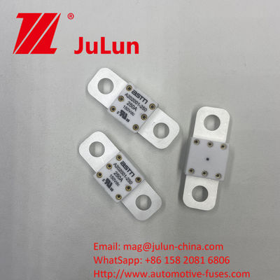 300A 150VDC A202001 স্ক্রু বোল্ট মাউন্টিং পদ্ধতি 20 * 55 মিমি সিরামিক অটোমোটিভ ফিউজগুলি ইনস্টল করা সহজ