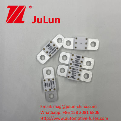 বৈদ্যুতিক বৈশিষ্ট্য ASTM A202001 300A 150VDC ভারী দায়িত্ব সরঞ্জাম জন্য সিরামিক অটোমোটিভ ফিউজ