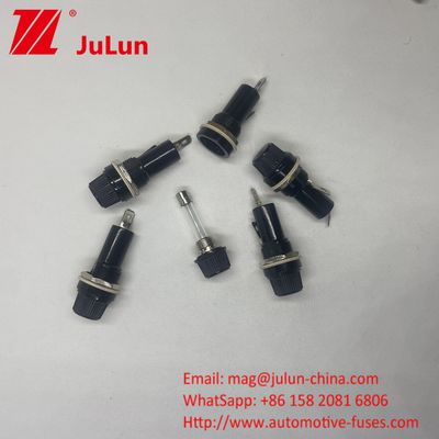 কালো তামা পা 5 * 20 6 * 30mm গাড়ী ফিউজ ধারক Bakelite ইলেকট্রিক