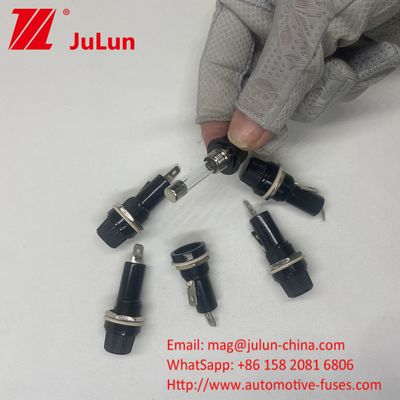 5*20mm 6X30mm গ্লাস কার ফিউজ হোল্ডার 12mm 15A 125V 10A 250V