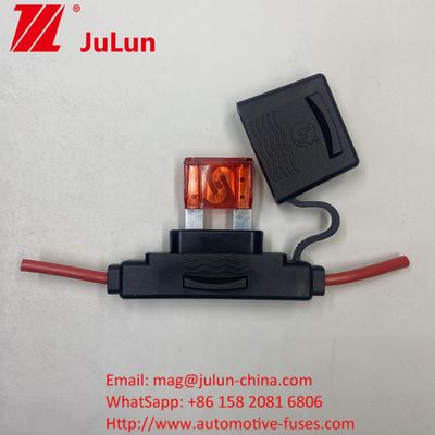 এটিসি/এটিও কাস্টম ইনলাইন ফিউজ হোল্ডার 14AWG 16AWG 18AWG 20AWG ওয়্যারিং হার্নস 80AMP ব্লেড ফিউজ অটোমোটিভ ফিউজ হোল্ডার