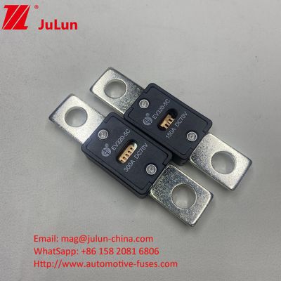 EV320-5C 150A 70VDC সিনোফুজ অটোমোটিভ ফিউজ সুপারিশকৃত সংকীর্ণ টর্ক 11-13N·m দীর্ঘস্থায়ী বৈদ্যুতিক বৈশিষ্ট্য সহ M8 ইনস্টলেশনের জন্য
