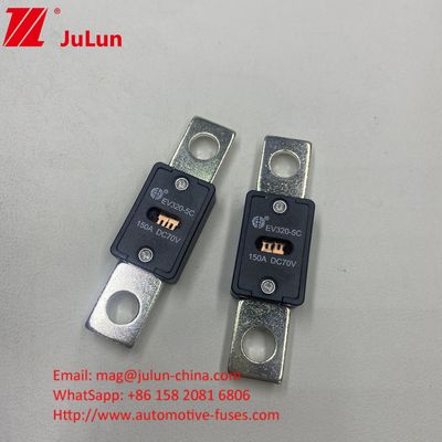 EV320-5X 80A 70VDC SINOFUSE সিরামিক অটোমোটিভ ফিউজ ছোট আকারের শর্ট সার্কিট সুরক্ষা তামা সিলভার কোয়ার্টজ স্যান্ড সোনার