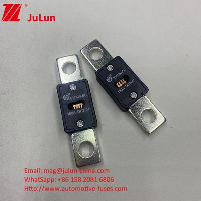 51 মিমি হোল দূরত্ব EV320-5X 125A 70VDC সিরামিক অটোমোটিভ ফিউজস GB/T31465.5-2015 সার্টিফিকেশন এবং 70VDC নামমাত্র ভোল্টেজ সহ