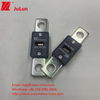 EV320-5C 200A 70VDC বৈদ্যুতিক গাড়ির দ্রুত চার্জিং ফিউজ 68*19*10mm গর্ত দূরত্ব 51mm