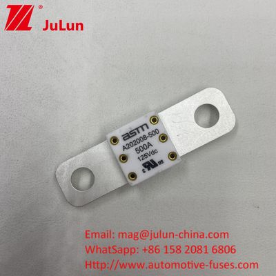 উচ্চ বিরতি ক্ষমতা 350A 125Vdc ইভি ফিউজ ছোট আকার উচ্চ বর্তমান রেটিং শর্ট সার্কিট সুরক্ষা