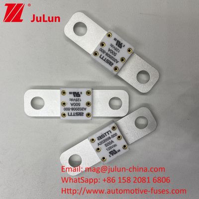 150A 125VDC সিরামিক নির্মাণ ব্লেড এএমজি গাড়ি ব্যাটারি ফিউজ মেগা এবং ধাতু