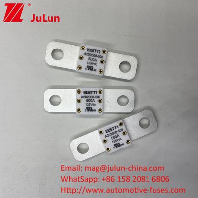 300A 125VDC এএসটিএম এম 8 বোল্ট কার ব্যাটারি ফিউজ ভারী দায়িত্ব অ্যাপ্লিকেশন জন্য দীর্ঘস্থায়ী দীর্ঘস্থায়ী