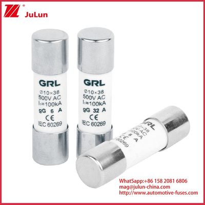 15A 1000VDC ফিউজ লিঙ্ক সৌর GPV ডিসি ফিউজ 10 * 38mm 32A ফিউজ হাউজিং সঙ্গে ব্যবহারের জন্য PV সিস্টেমের বৈদ্যুতিক সুরক্ষার জন্য রেটিং