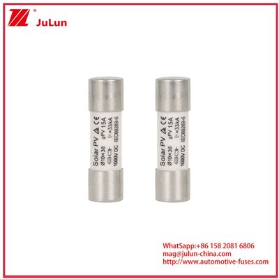 15A 1000VDC GPV ফিউজ 10*38 সোলার পাওয়ার সিস্টেমের জন্য IEC60269-6