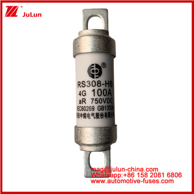 RS308-HB 4G 100A AR 750VDC 50KA ফিউজ ফর অটোমোটিভ সার্কিট প্রোটেকশন পারফরম্যান্স JASO D622 সিরামিক টিউবুলার ডিজাইন মেনে চলে