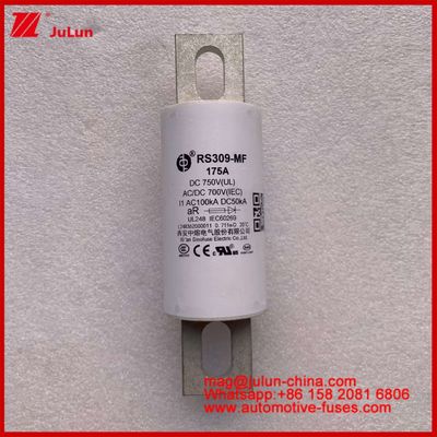 RS309-MF 175A 750VDC UL টিউবুলার সিরামিক ফিউজ AR 750VDC/700AC IEC 20KA GB 5-800A বৈদ্যুতিক যানবাহন এবং পাওয়ার সিস্টেমের জন্য