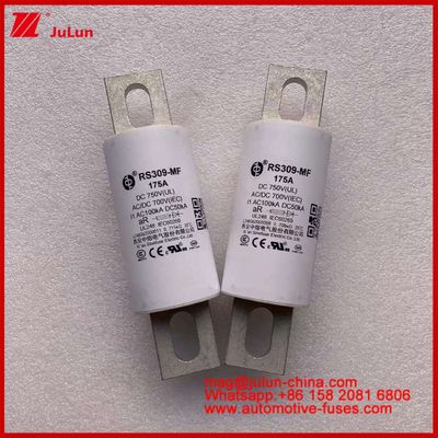 RS309-MF 175A 750VDC UL টিউবুলার সিরামিক ফিউজ AR 750VDC/700AC IEC 20KA GB 5-800A বৈদ্যুতিক যানবাহন এবং পাওয়ার সিস্টেমের জন্য