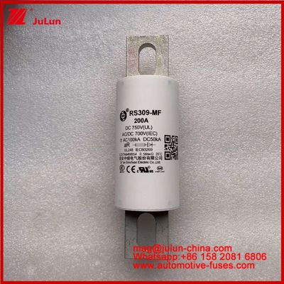 সড়ক যানবাহন টিউবুলার সিরামিক ফিউজ RS309-MF 200A 750VDC UL উচ্চ ভাঙ্গন ক্ষমতা
