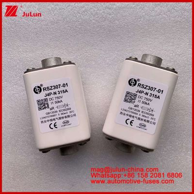 RSZ307-01 স্কয়ার সিরামিক J4P-N 315A 750VDC 50KA চার্জার তারের অটোমোটিভ ডিভাইস সরঞ্জাম বোল্ট সংযোগ প্রকার