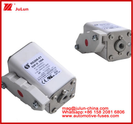 RS306-01-S5P-D 100A AC1250V DC1000V 50KA স্কয়ার কারেমিক ফিউজ ইলেকট্রিক যানবাহন ট্রাকশন সিস্টেমের জন্য উপযুক্ত পাওয়ার রূপান্তর শক্তি সঞ্চয় বোর্ড চার্জার